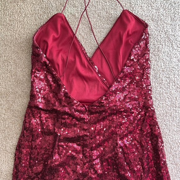 Sexy Tobi Red Valentine Date Dress with Sequins open back size SP - Picture 3 of 6